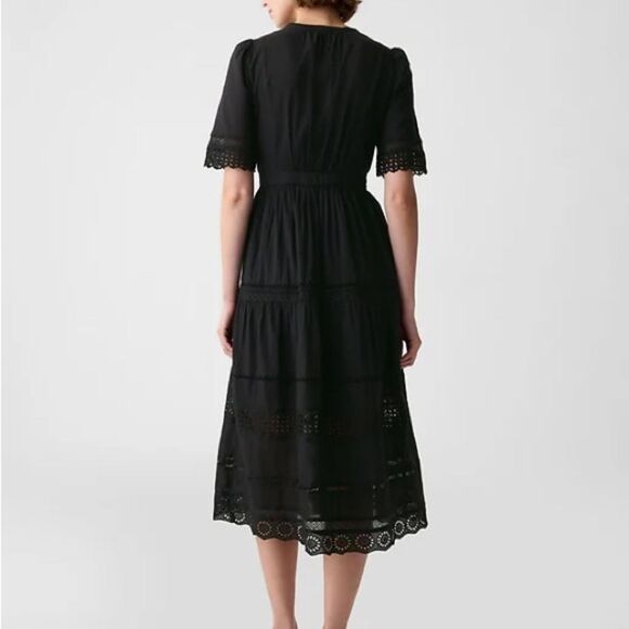 Gap Lace Button Front Midi Dress Fuchsia Pink Cotton Size XS NWOT - Picture 8 of 8